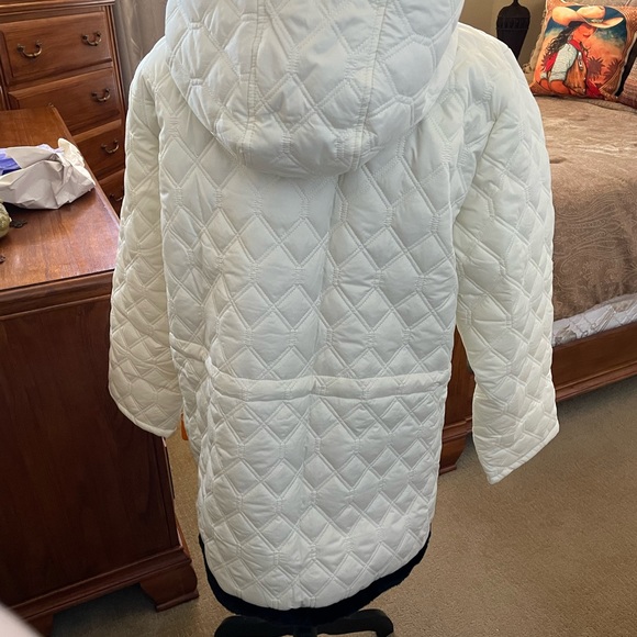 Sporto Quilted Off White and Black Fur Jacket NWT 1X - Picture 8 of 12